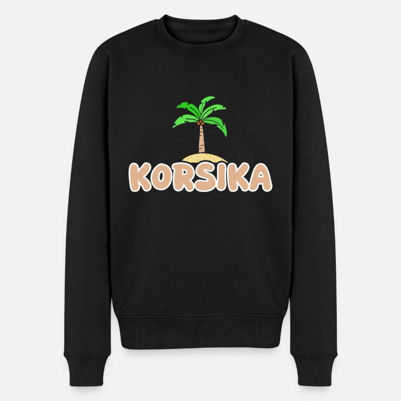 Korsika - Männer Premium Bio Pullover - Schwarz