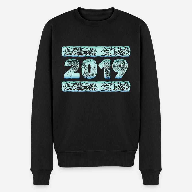 2019 - Männer Premium Bio Pullover - Schwarz