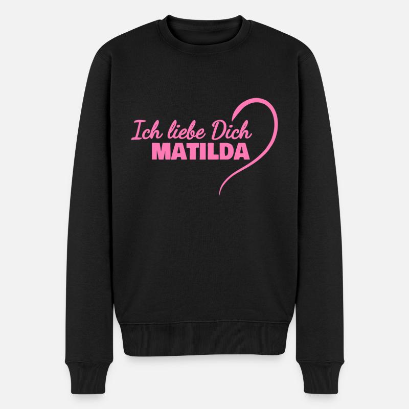 Matilda - Männer Premium Bio Pullover - Schwarz