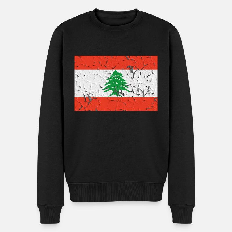 Libanon Libanon - Männer Premium Bio Pullover - Schwarz