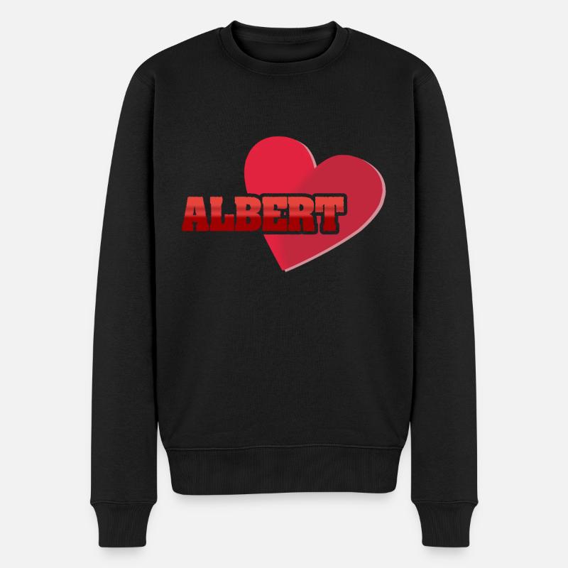 Vorname Albert - Männer Premium Bio Pullover - Schwarz