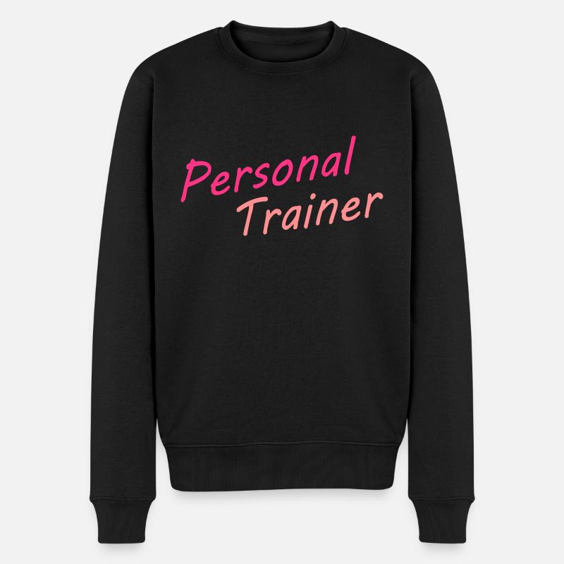 personal trainer blue - Pull Premium bio Homme - noir
