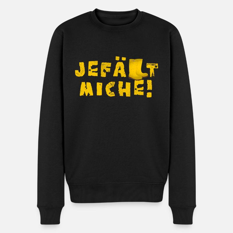 Jefällt miche! - Männer Premium Bio Pullover - Schwarz