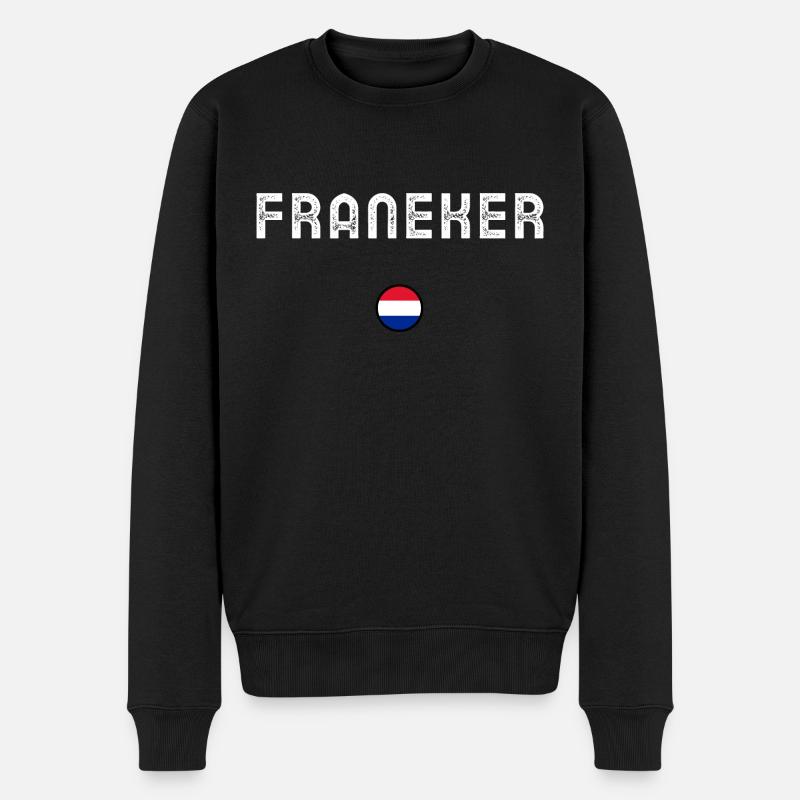 FRANEKER - Männer Premium Bio Pullover - Schwarz