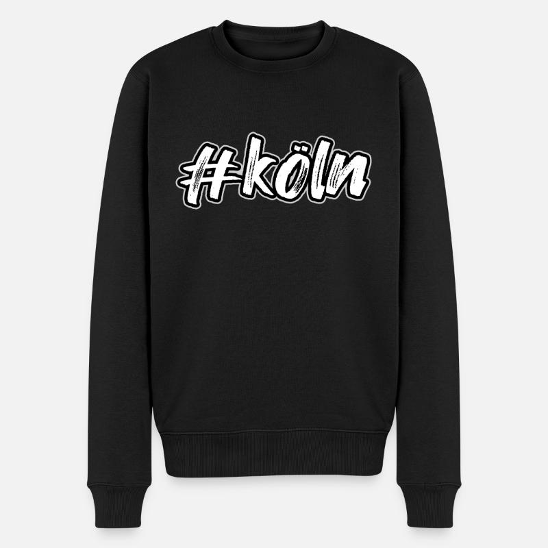 Köln, köln, #köln - Männer Premium Bio Pullover - Schwarz