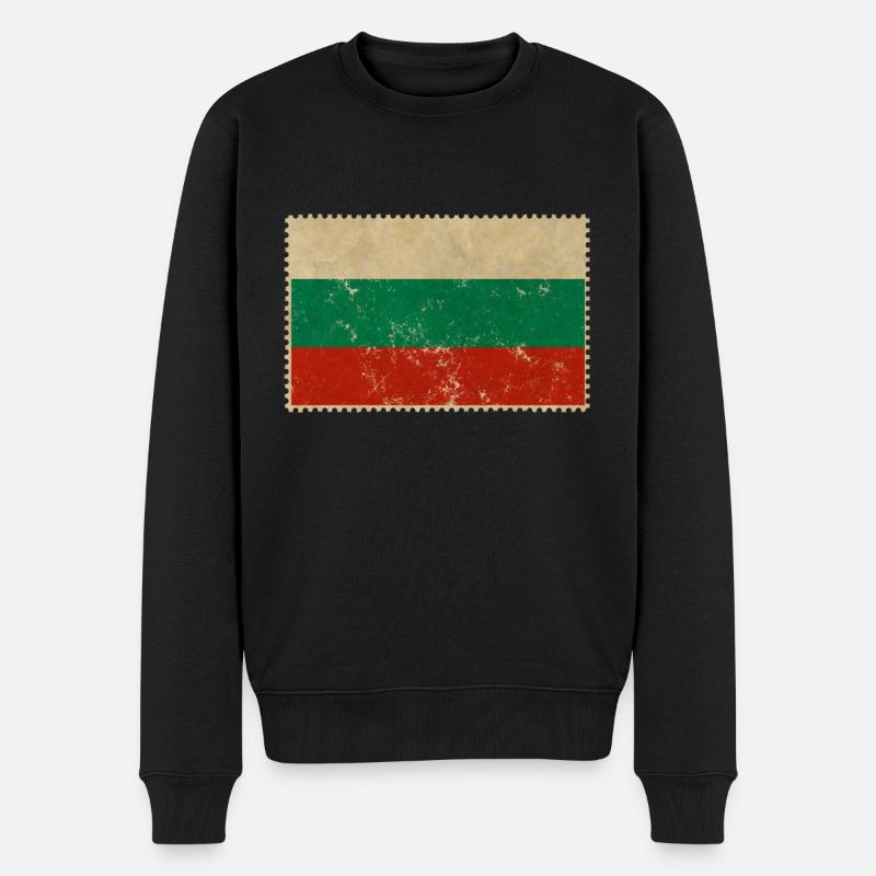 Bulgarien - Männer Premium Bio Pullover - Schwarz