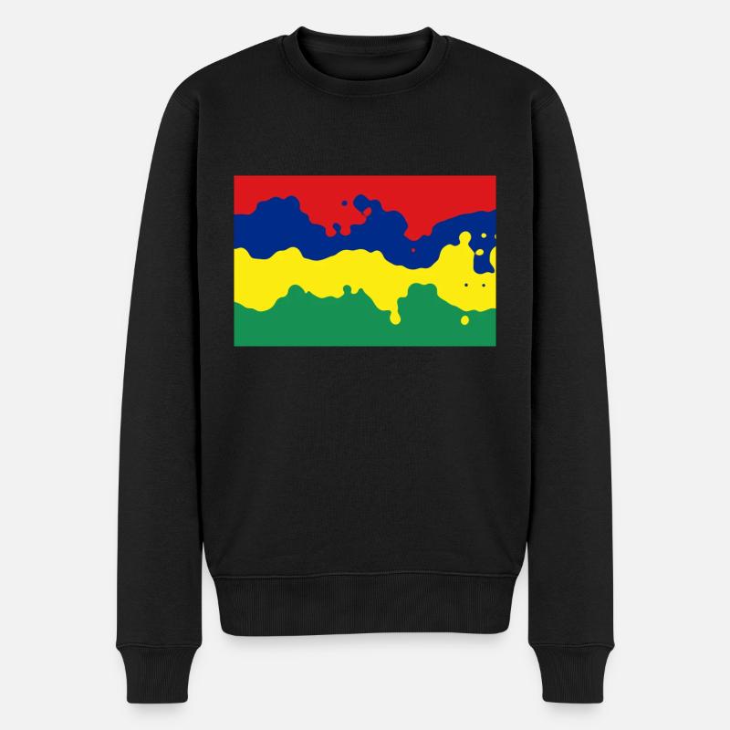 Mauritius - Männer Premium Bio Pullover - Schwarz