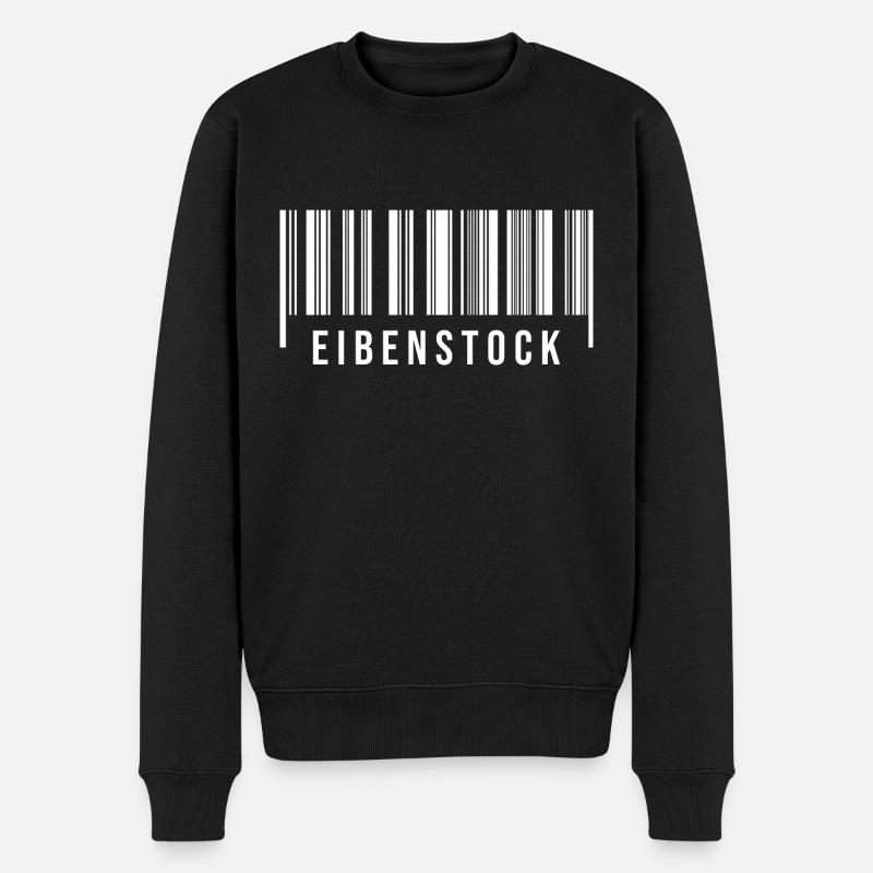 Erzgebirge Strichcode Eibenstock - Männer Premium Bio Pullover - Schwarz