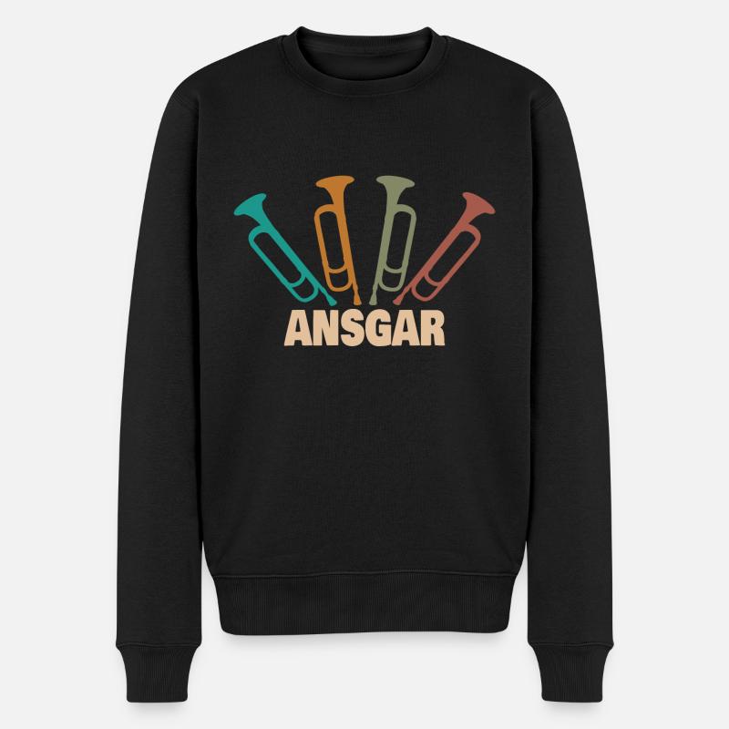 Tube Ansgar - Männer Premium Bio Pullover - Schwarz