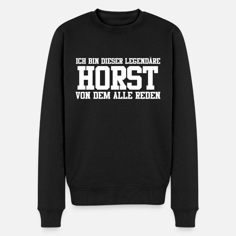 Horst Name Design - Männer Premium Bio Pullover - Schwarz