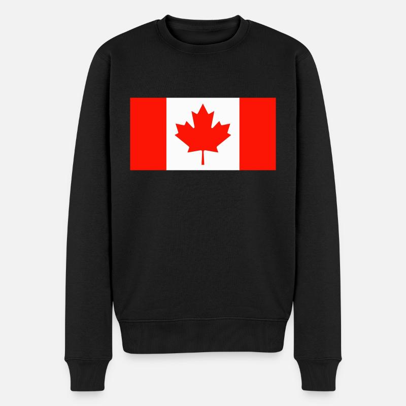 Kanada (Flagge) - Männer Premium Bio Pullover - Schwarz