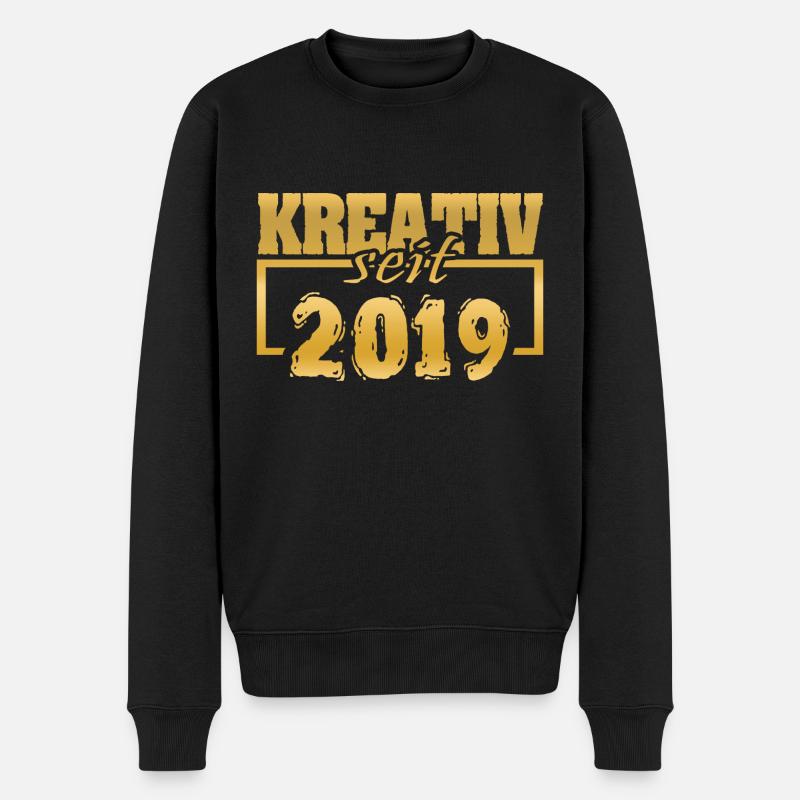 2019 - Männer Premium Bio Pullover - Schwarz