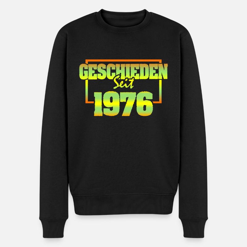 Ehemann 1976 - Männer Premium Bio Pullover - Schwarz