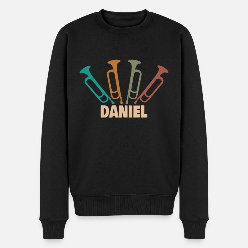 Daniel - Männer Premium Bio Pullover - Schwarz