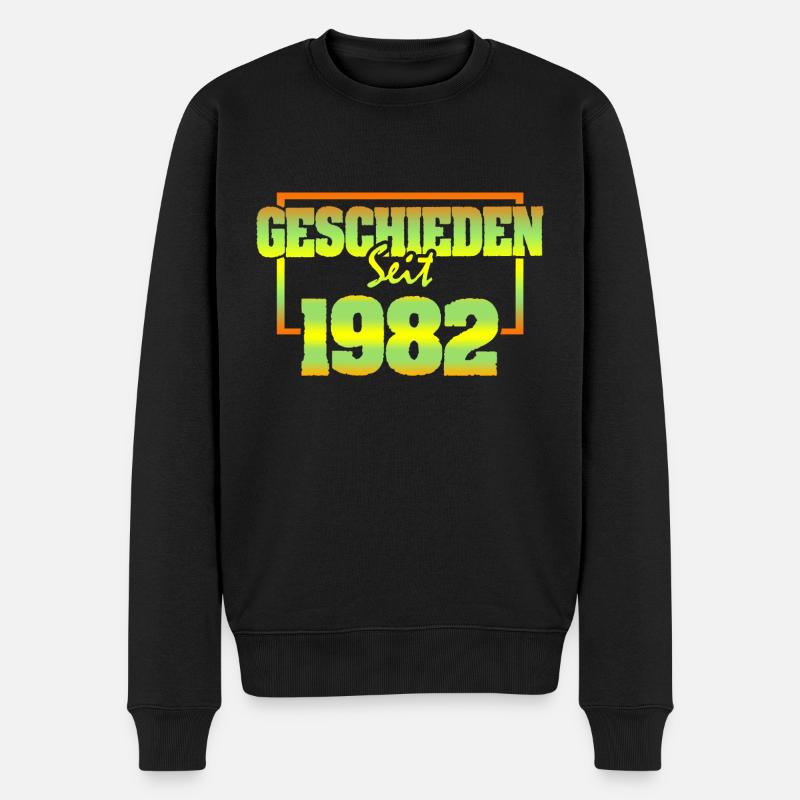 Ehemann 1982 - Männer Premium Bio Pullover - Schwarz
