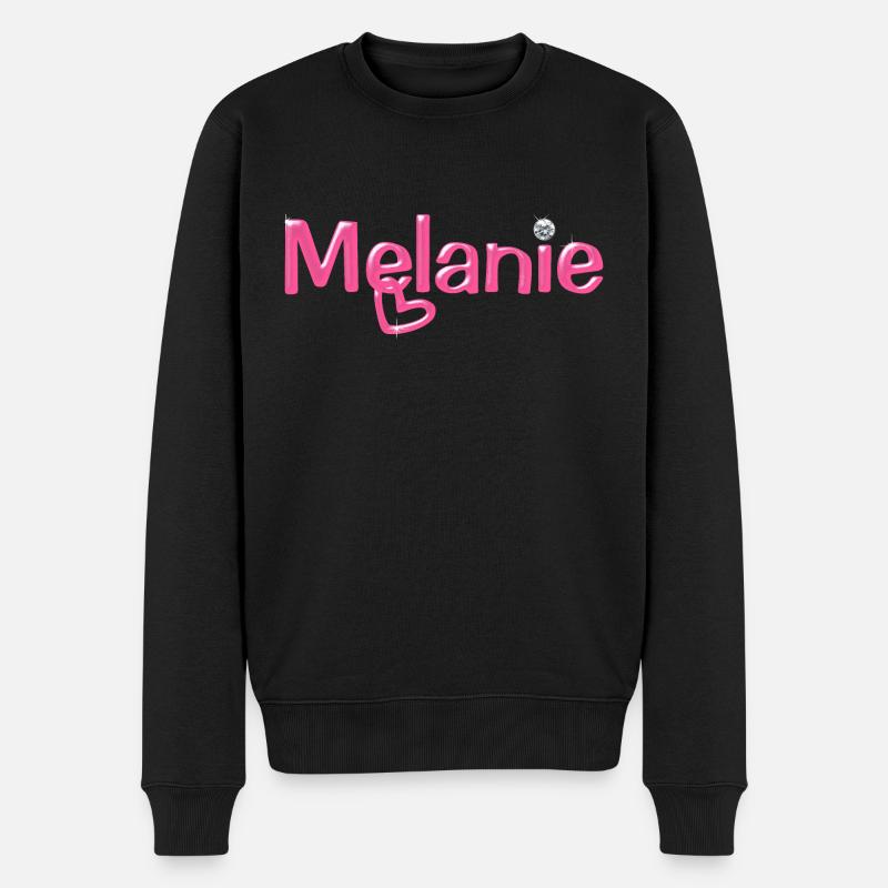 Melanie Name Ballonschrift - Männer Premium Bio Pullover - Schwarz