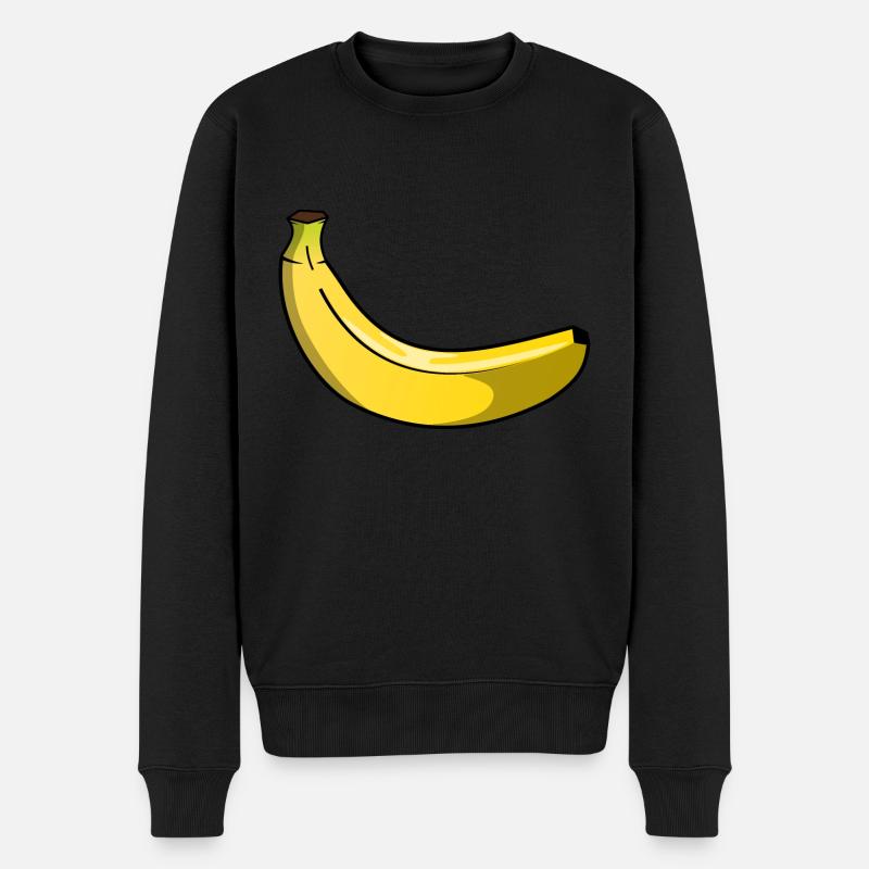Banane - Männer Premium Bio Pullover - Schwarz