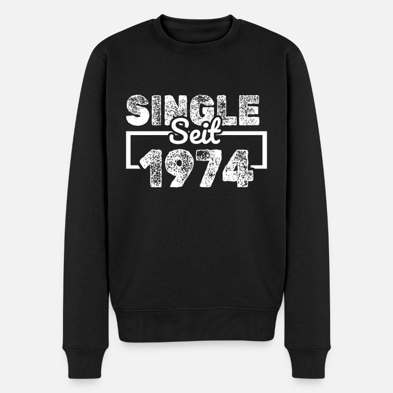 1974 - Männer Premium Bio Pullover - Schwarz