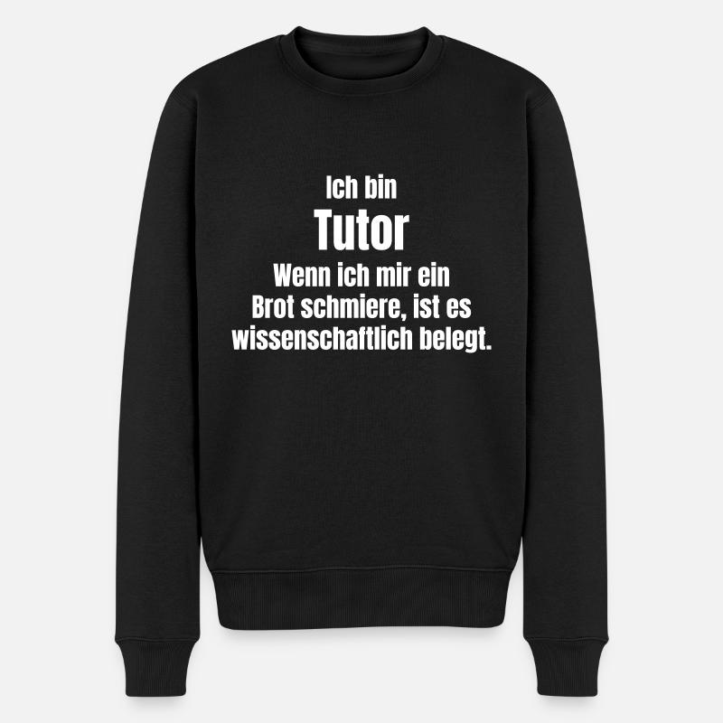 Tutor - Männer Premium Bio Pullover - Schwarz