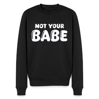 not your babe - Men's Premium Organic Jumper - black - Front - Nico (187cm)