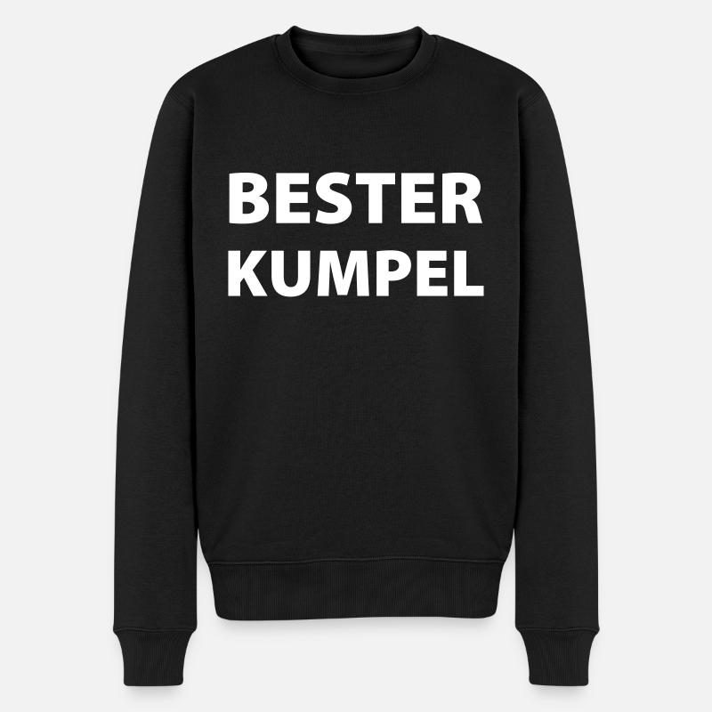 Bester Kumpel - Männer Premium Bio Pullover - Schwarz