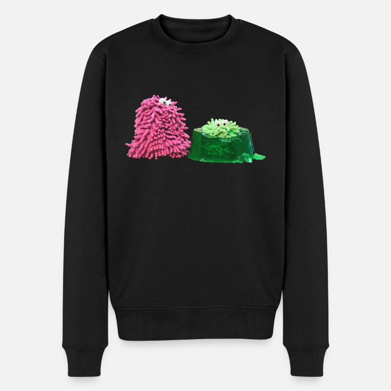 Wackelpudding - Männer Premium Bio Pullover - Schwarz
