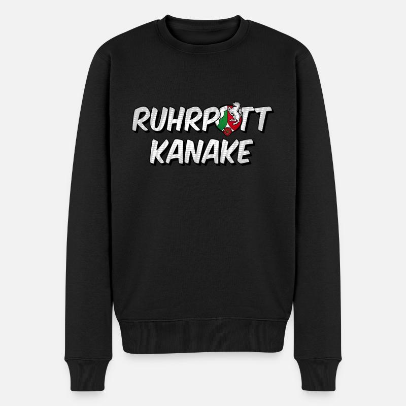 Ruhrpott Kanake NRW - Männer Premium Bio Pullover - Schwarz