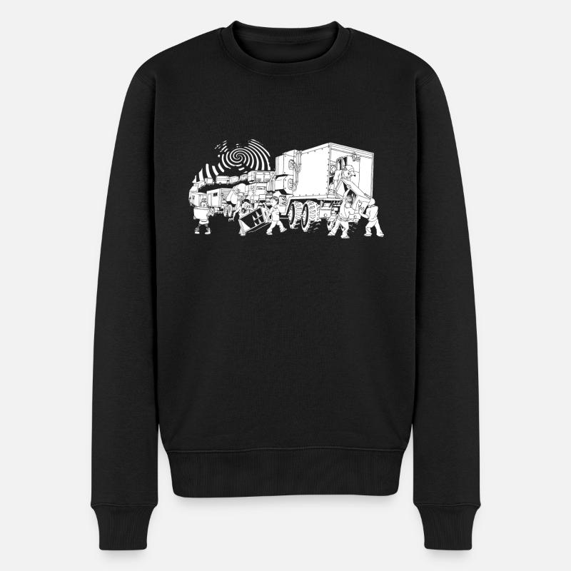 Freetekno Teknival - Männer Premium Bio Pullover - Schwarz