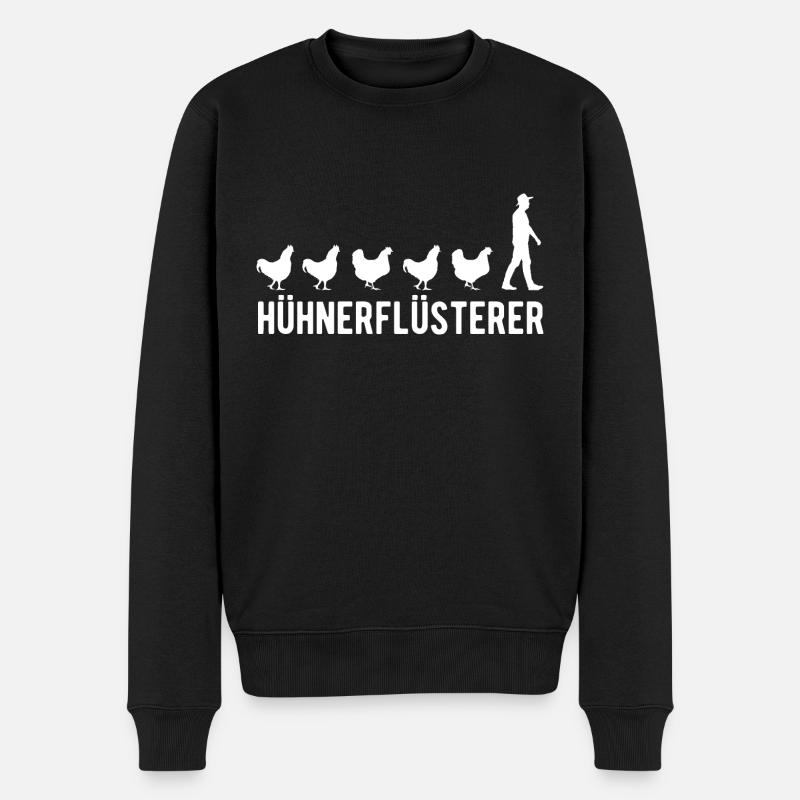 Hühnerflüsterer Huhn Chicken - Männer Premium Bio Pullover - Schwarz