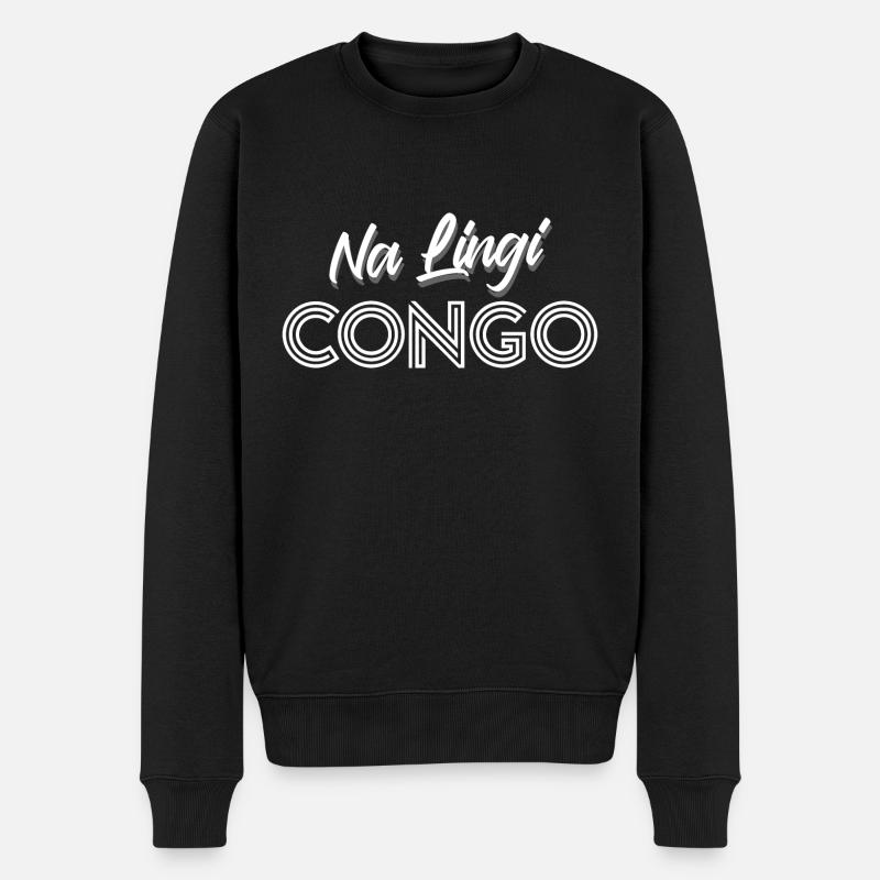 NA LINGI CONGO - Pull Premium bio Homme - noir