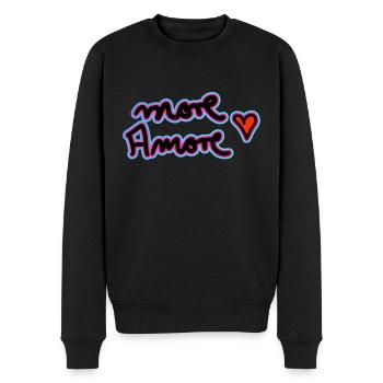 more Amore - Men's Premium Organic Jumper - black - Front - Nico (187cm)