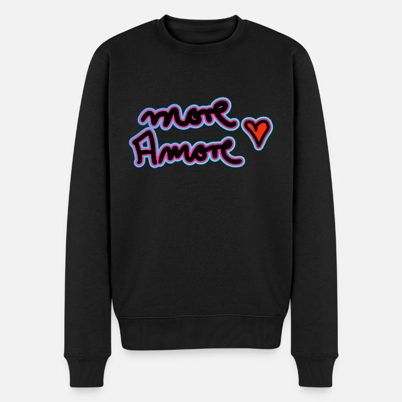 more Amore - Pull Premium bio Homme - noir