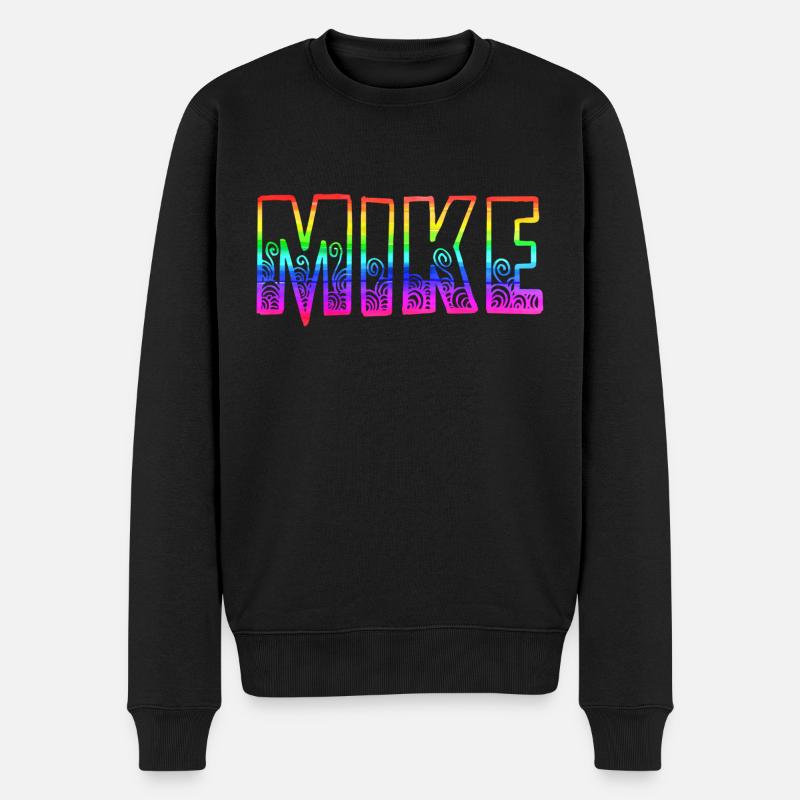 mike rs regenbogen - Männer Premium Bio Pullover - Schwarz