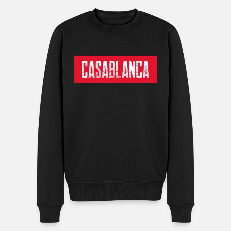 CASABLANCA - Pull Premium bio Homme - noir