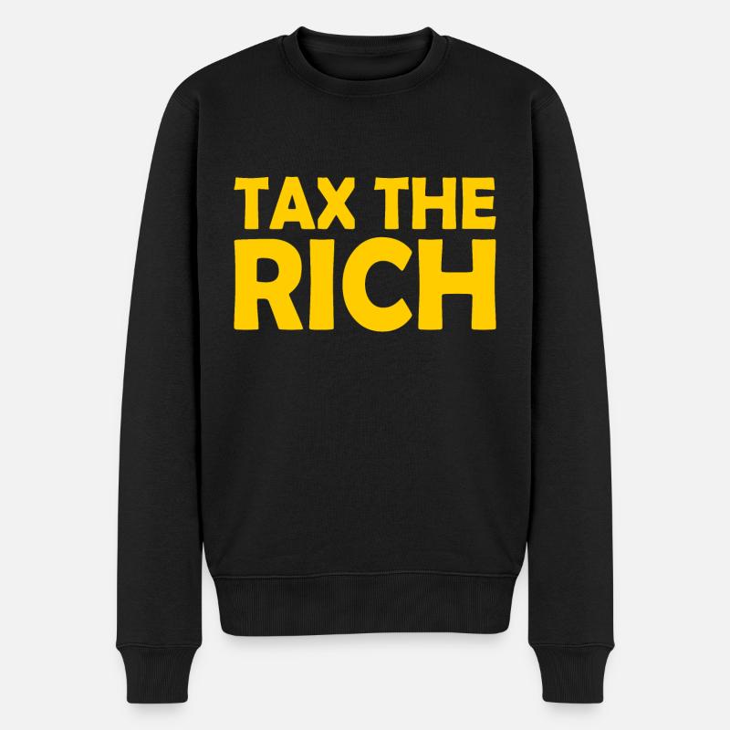 Tax the rich - Männer Premium Bio Pullover - Schwarz