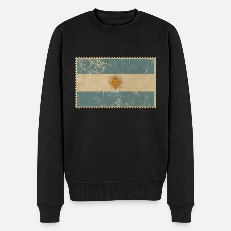 Argentinien - Männer Premium Bio Pullover - Schwarz