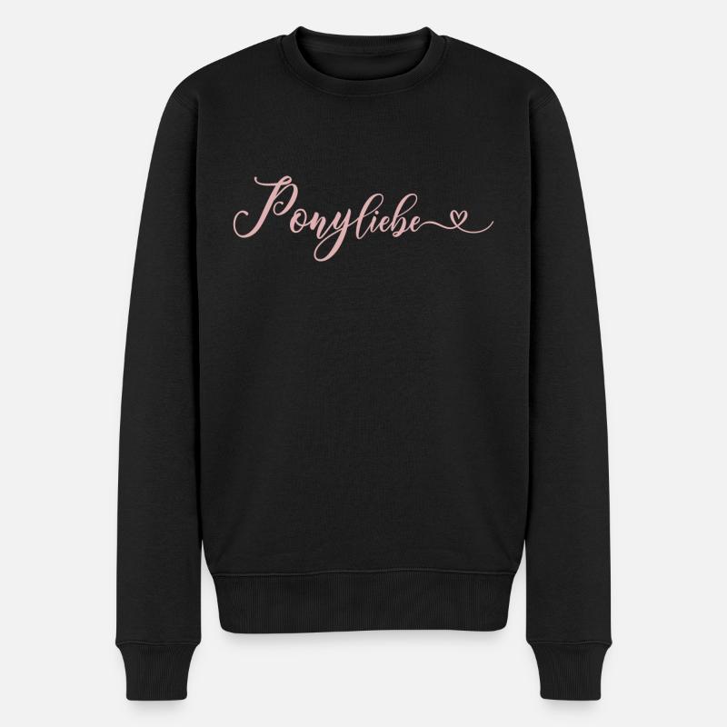Ponyliebe - Männer Premium Bio Pullover - Schwarz
