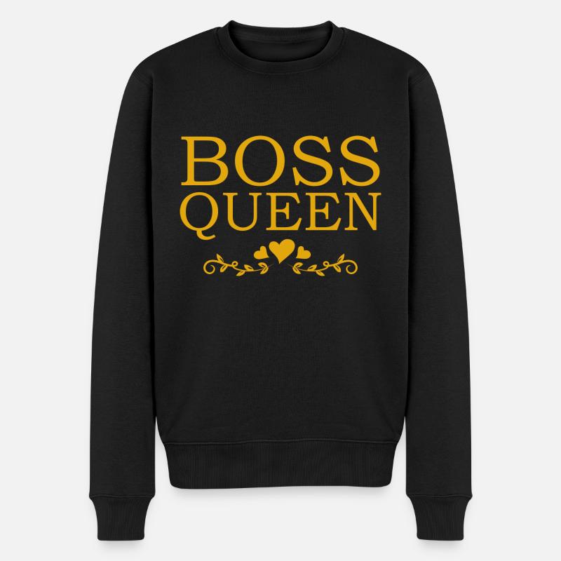 Boss Queen Lady Damen Geschenk - Männer Premium Bio Pullover - Schwarz