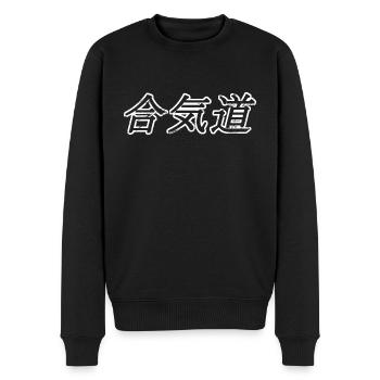 Aïkido - Pull Premium bio Homme - noir - Devant - Nico (187cm)