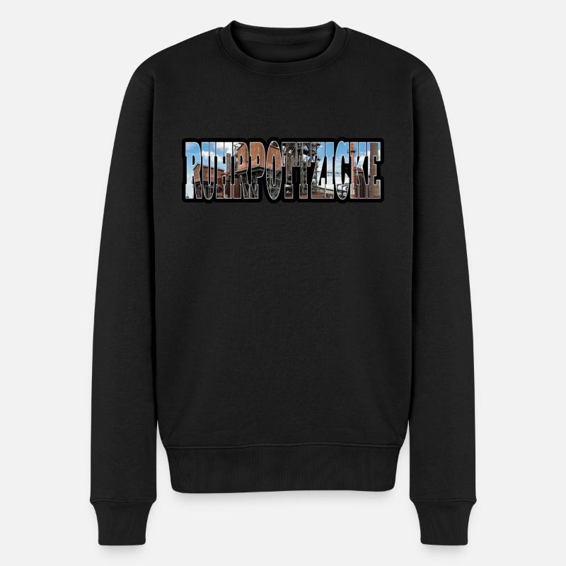 Ruhrpottzicke - Männer Premium Bio Pullover - Schwarz