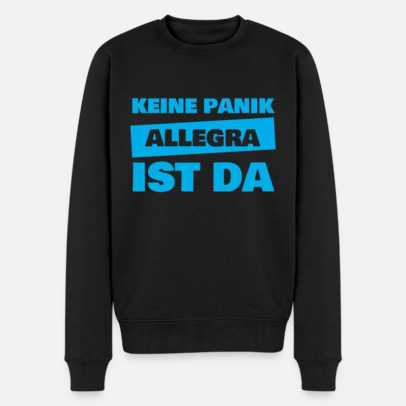 Allegra als Vorname - Männer Premium Bio Pullover - Schwarz