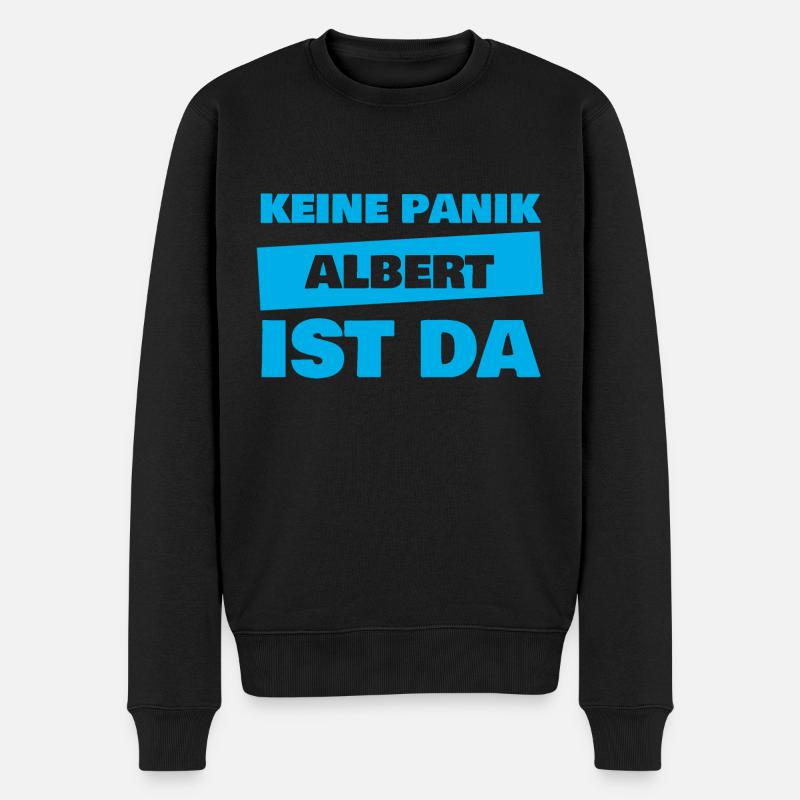 Vorname Albert - Männer Premium Bio Pullover - Schwarz