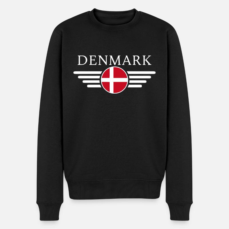 Dänemark T-Shirt: Stil, Hygge, Küstenzauber - Männer Premium Bio Pullover - Schwarz