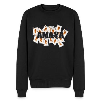 Vegas Amaya - Männer Premium Bio Pullover - Schwarz - Vorne - Nico (187cm)