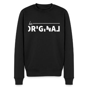 Be Original Modern Style - Men's Premium Organic Jumper - black - Front - Nico (187cm)