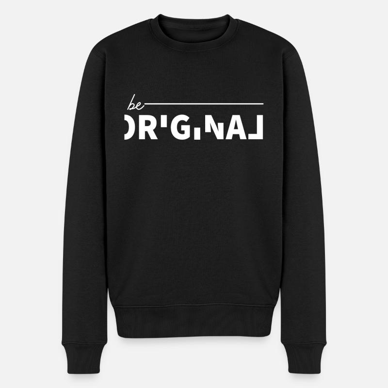 Seien Sie originell im modernen Stil - Männer Premium Bio Pullover - Schwarz