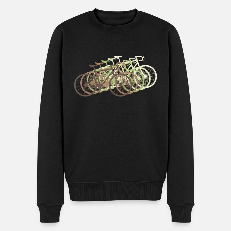 Fahrrad Rennrad Vintage Retro - Männer Premium Bio Pullover - Schwarz