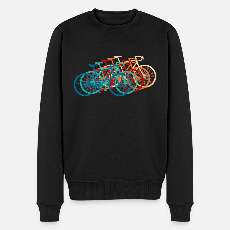 Fahrrad Rennrad Vintage Retro - Männer Premium Bio Pullover - Schwarz