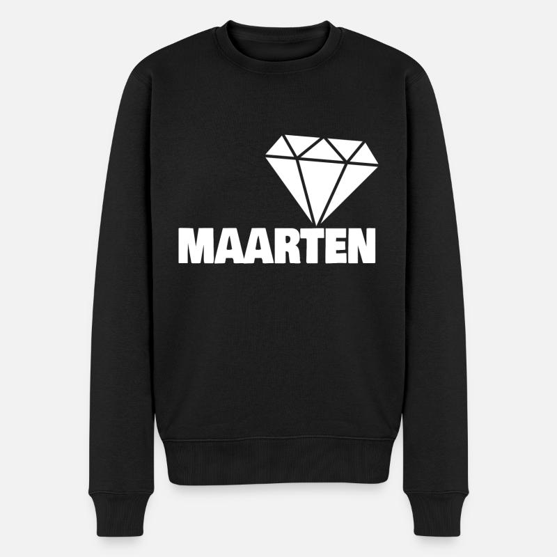 Maarten als Edel - Männer Premium Bio Pullover - Schwarz