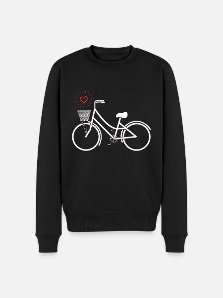 Retro Fahrrad - Männer Premium Bio Pullover - Schwarz